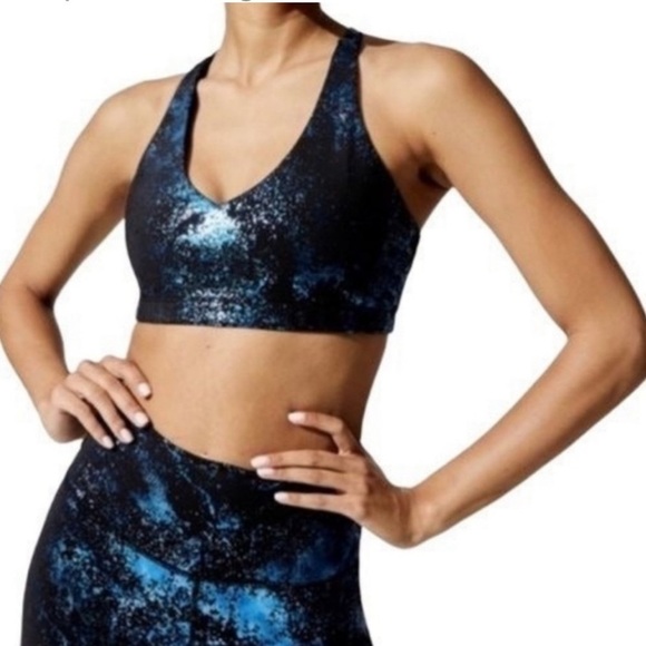 Carbon38 Art Foil Crossback Sports Bra